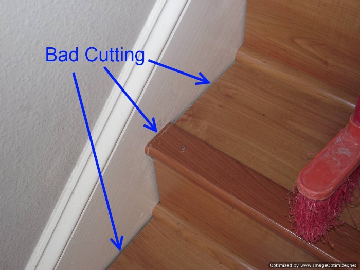 Laminate on Stairs With Bad